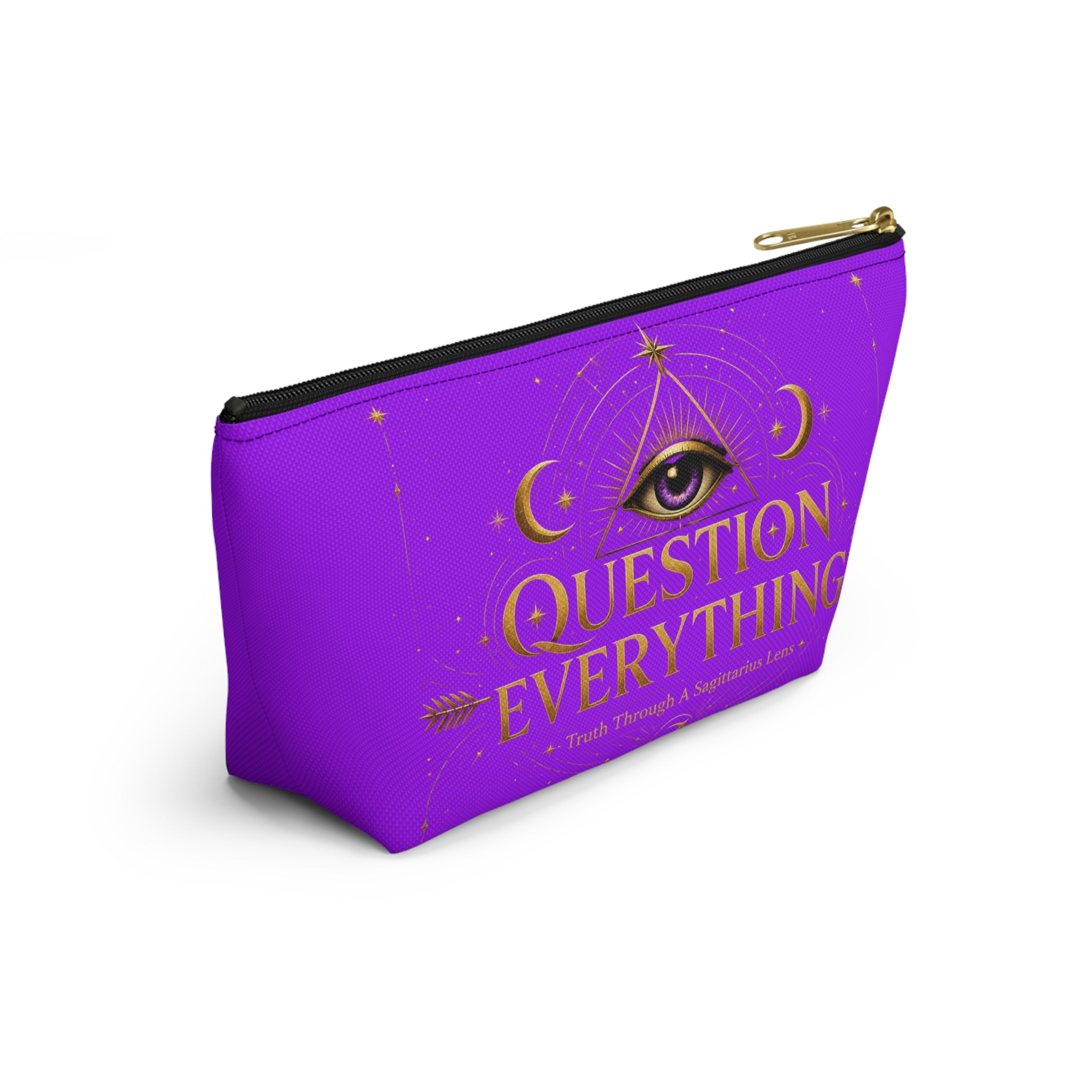 Accessory Pouch — "Question Everything" Mystical Eye Cosmetic Bag