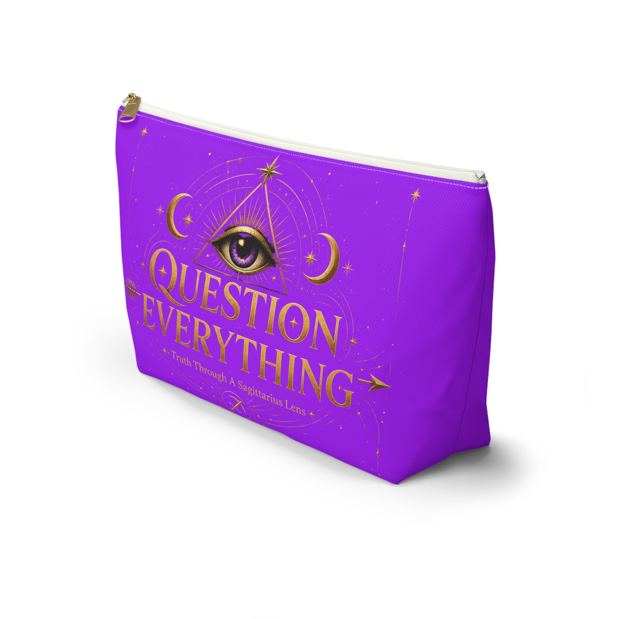 Accessory Pouch — "Question Everything" Mystical Eye Cosmetic Bag