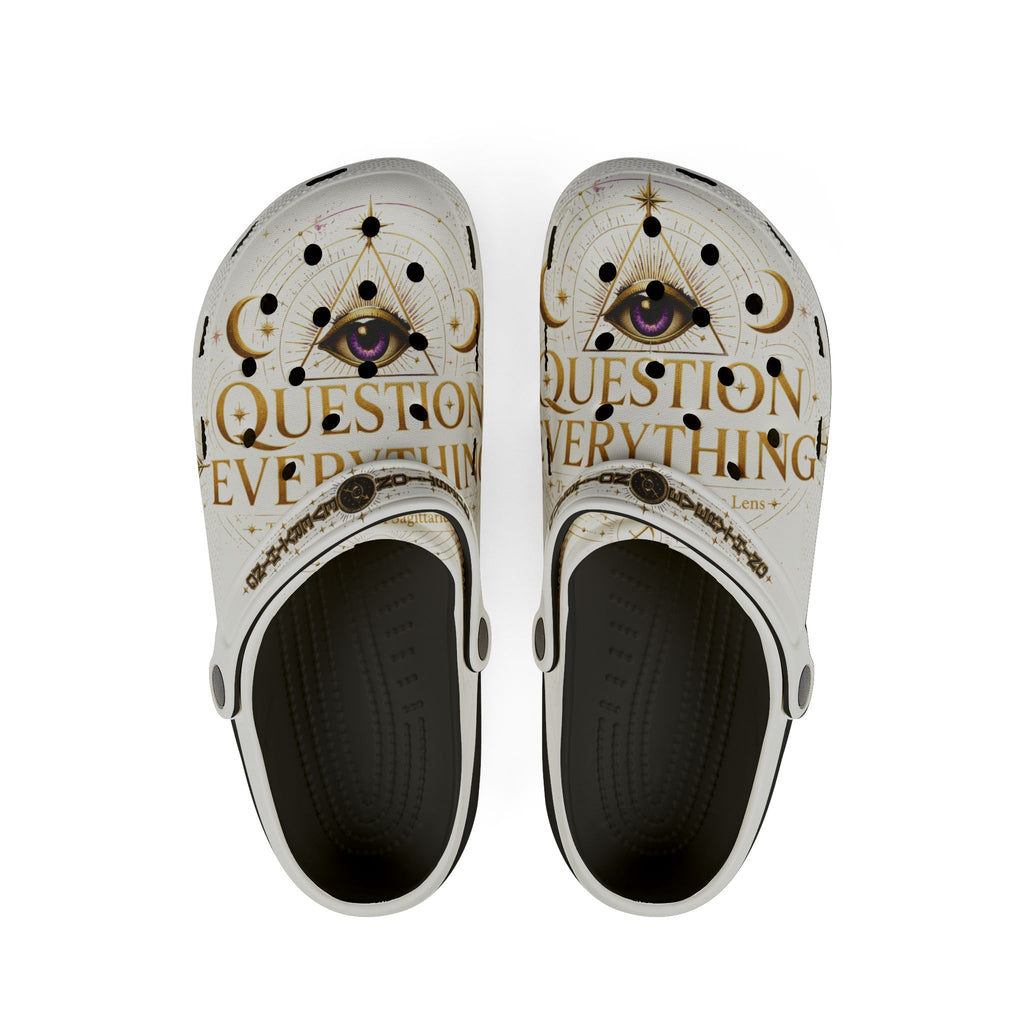 Mystic Eye EVA Foam Clogs — "Question Everything" Graphic