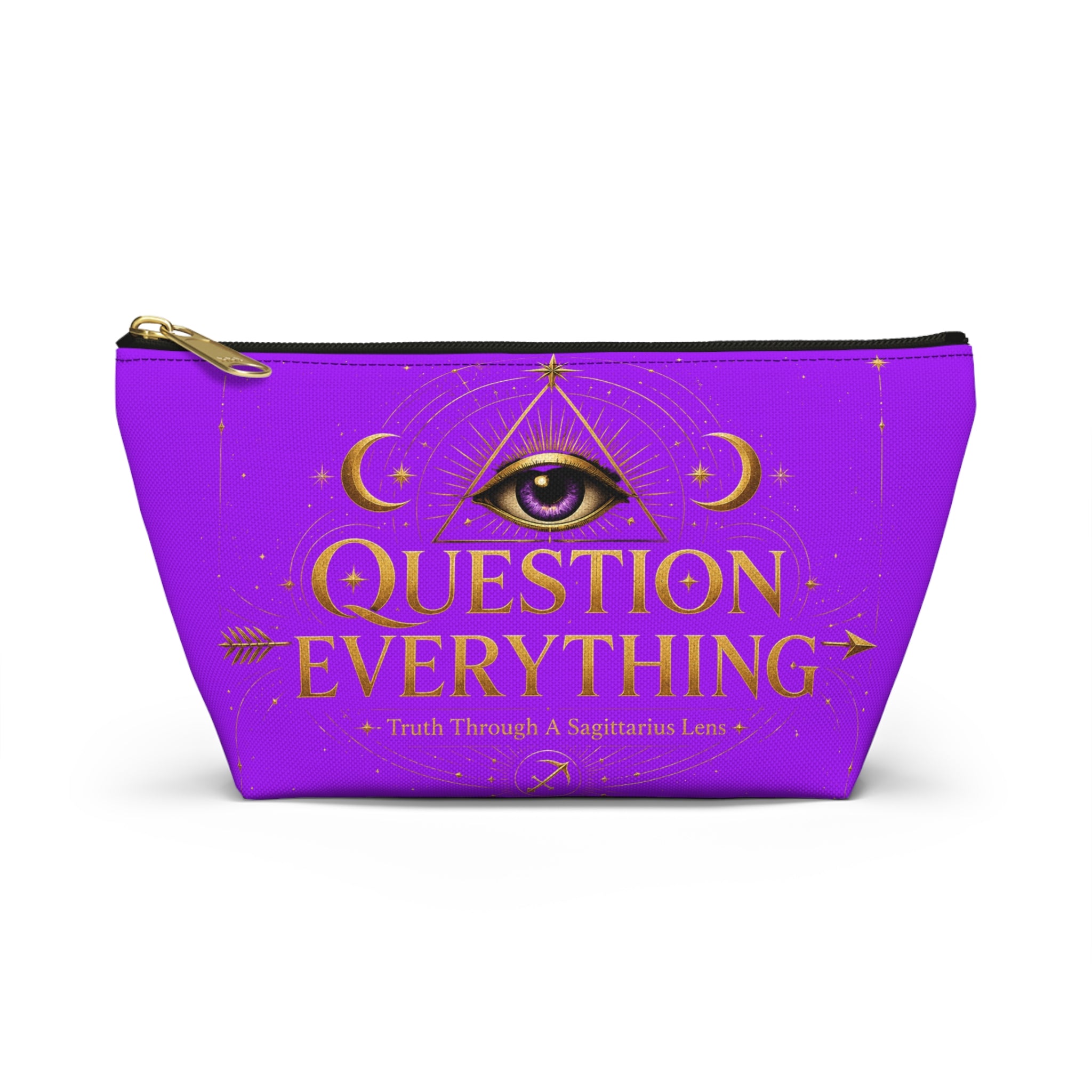 Accessory Pouch — "Question Everything" Mystical Eye Cosmetic Bag