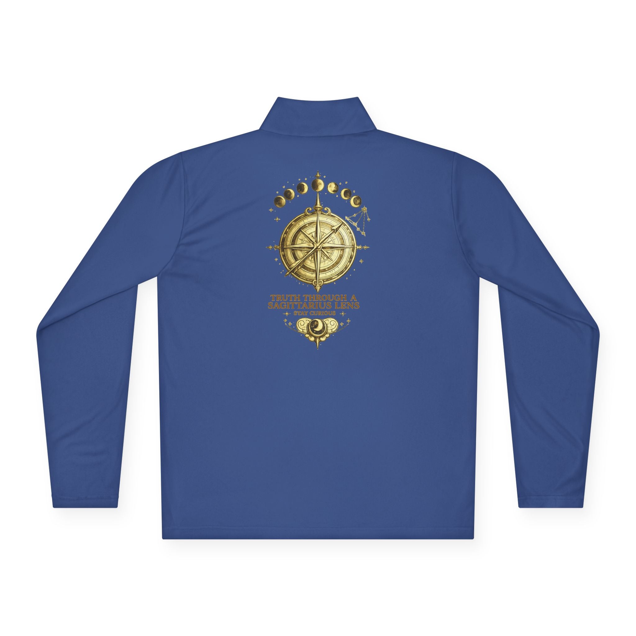 Compass Rose Quarter-Zip Pullover — Vintage Nautical Adventure Design