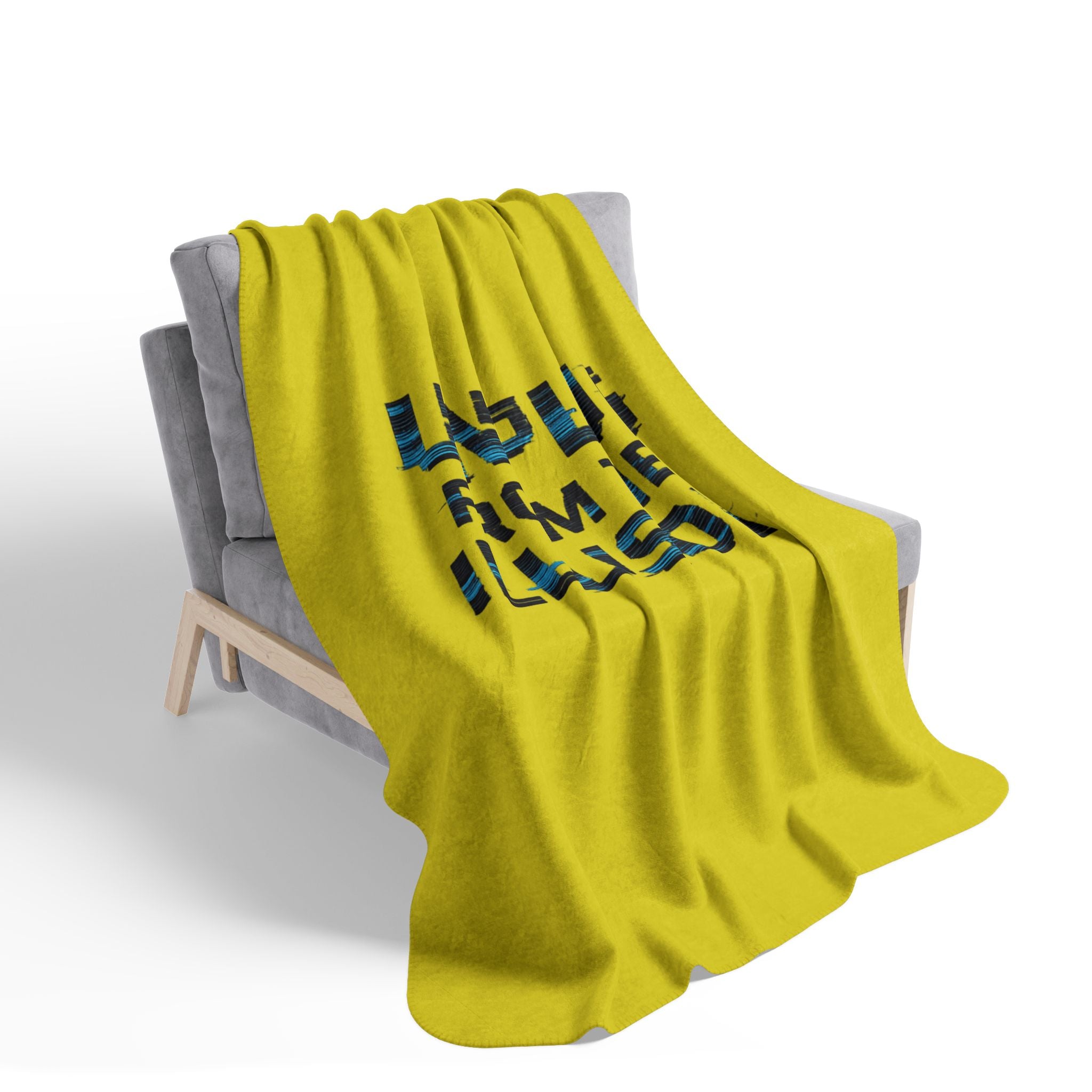 Sherpa Blanket — "Unplug From The Illusion" Cozy Fleece Throw
