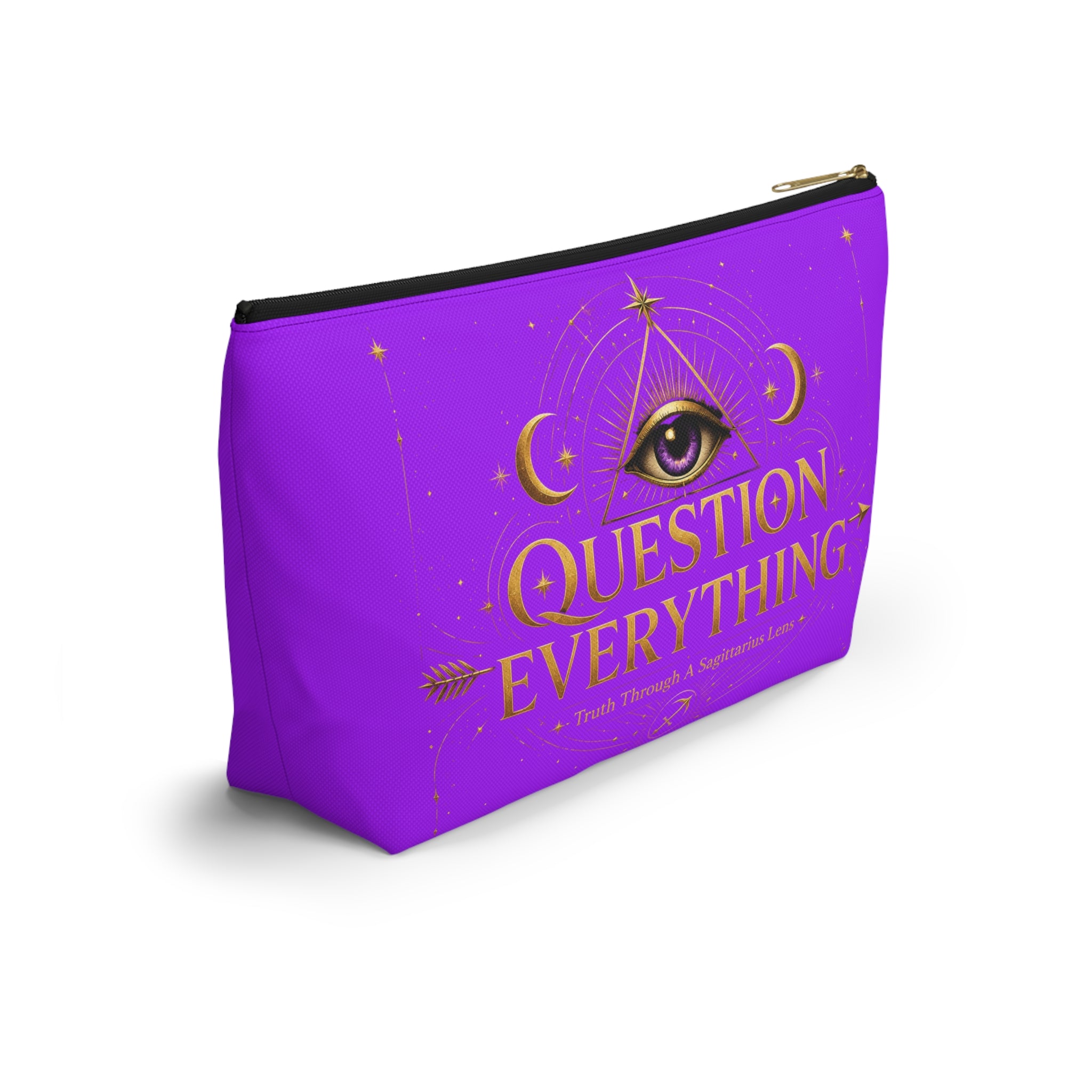 Accessory Pouch — "Question Everything" Mystical Eye Cosmetic Bag