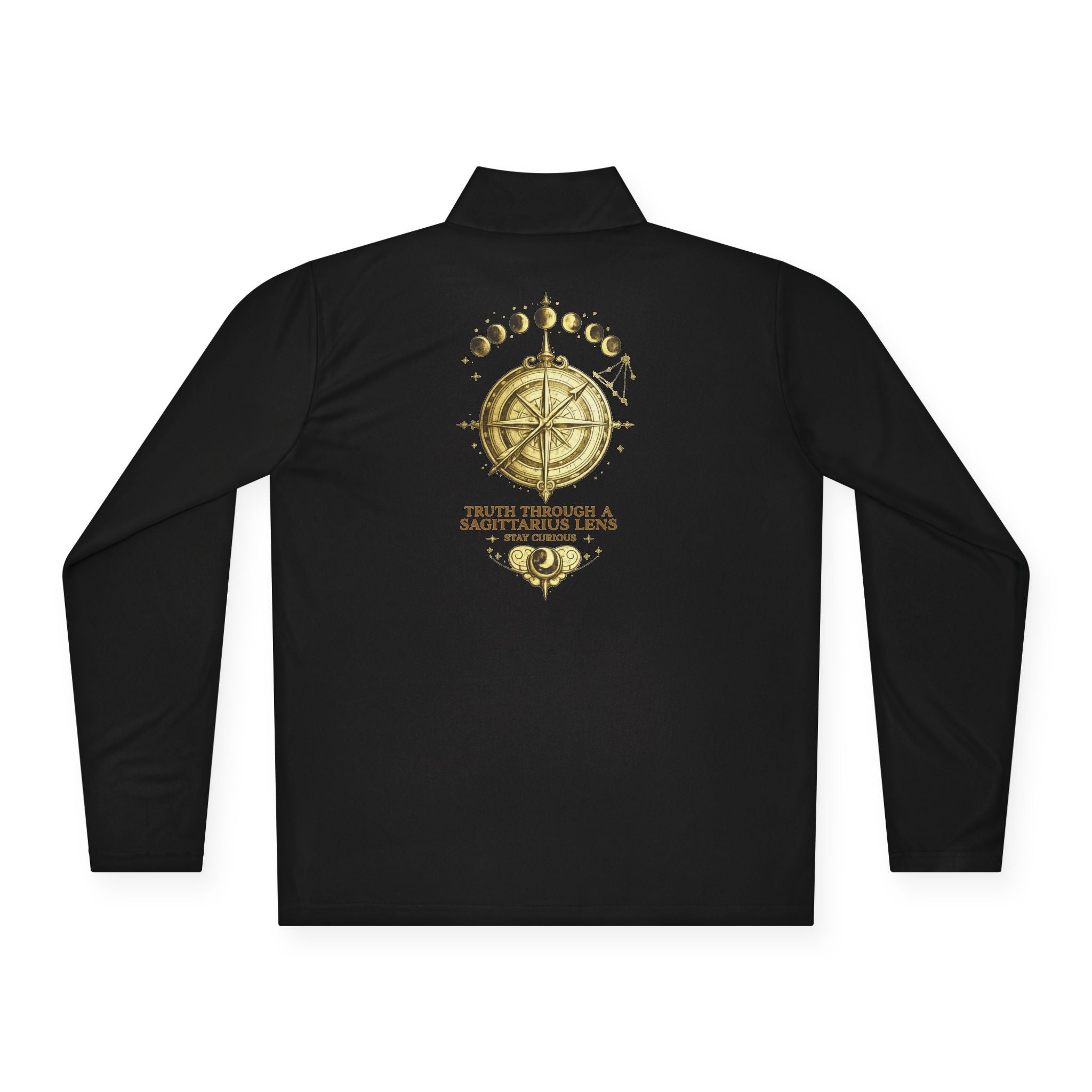Compass Rose Quarter-Zip Pullover — Vintage Nautical Adventure Design