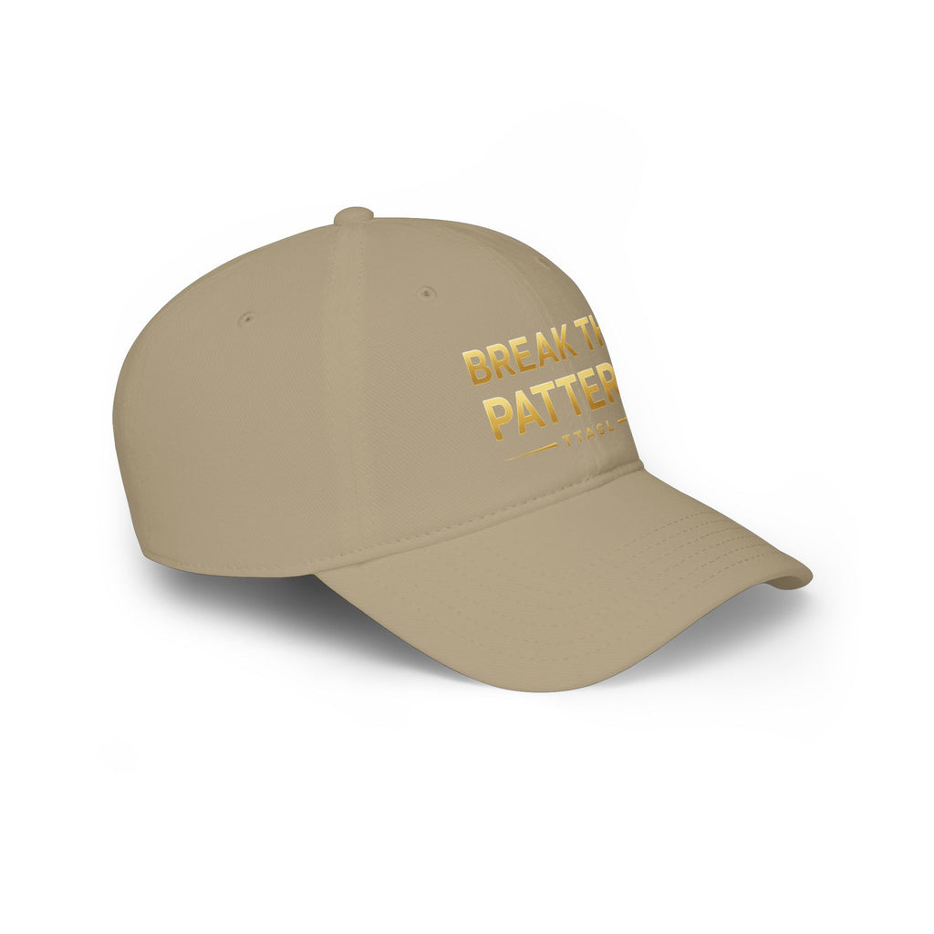 Break the Pattern Embroidered Cap — Motivational Low Profile Baseball Hat