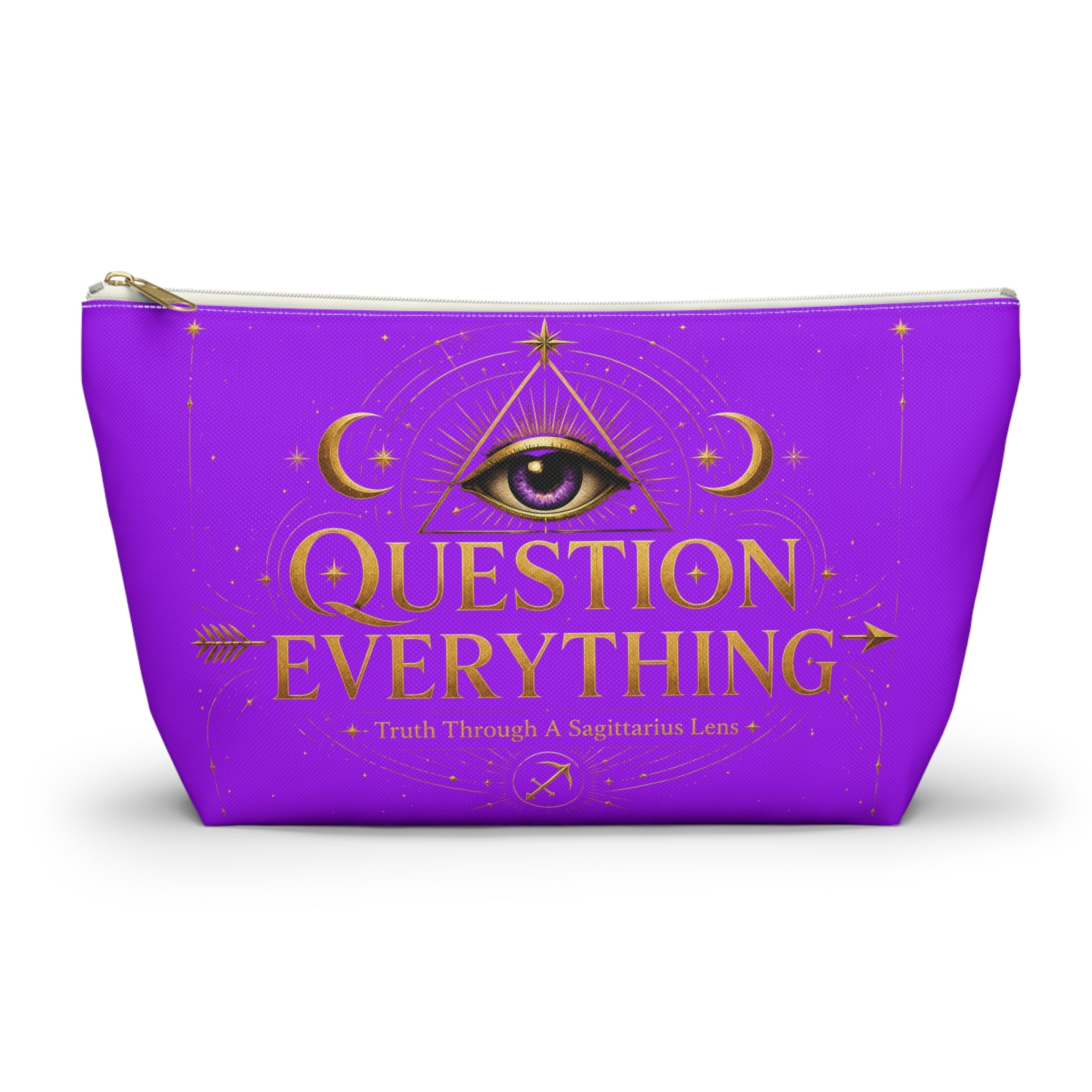Accessory Pouch — "Question Everything" Mystical Eye Cosmetic Bag