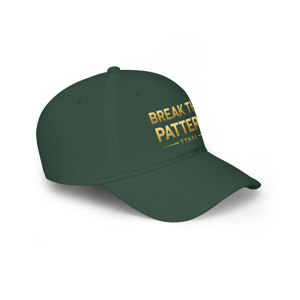 Break the Pattern Embroidered Cap — Motivational Low Profile Baseball Hat