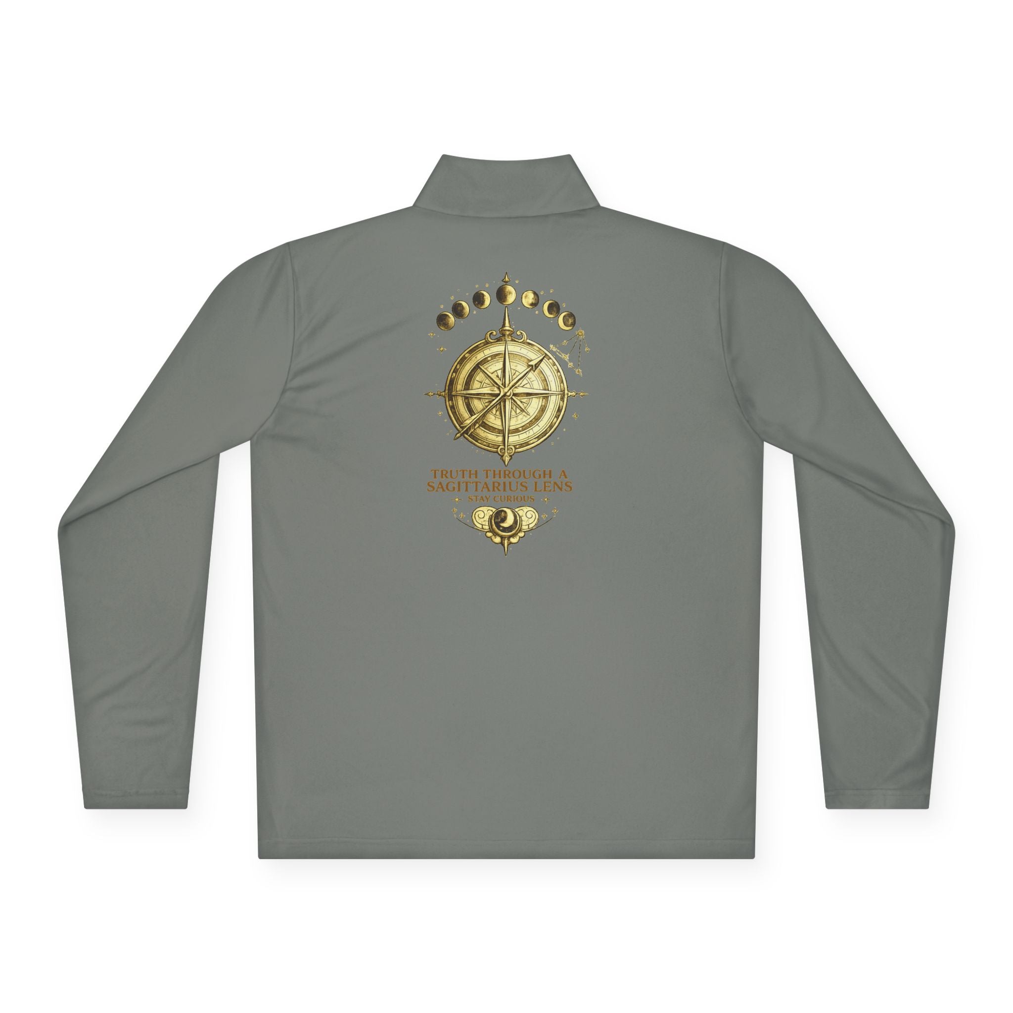 Compass Rose Quarter-Zip Pullover — Vintage Nautical Adventure Design