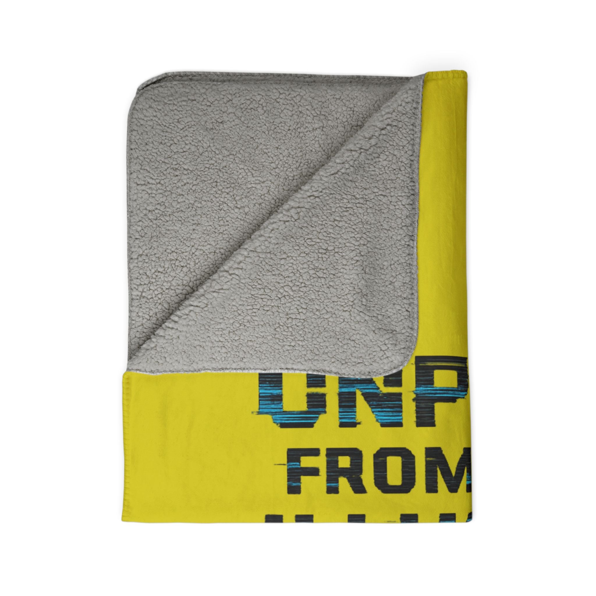 Sherpa Blanket — "Unplug From The Illusion" Cozy Fleece Throw