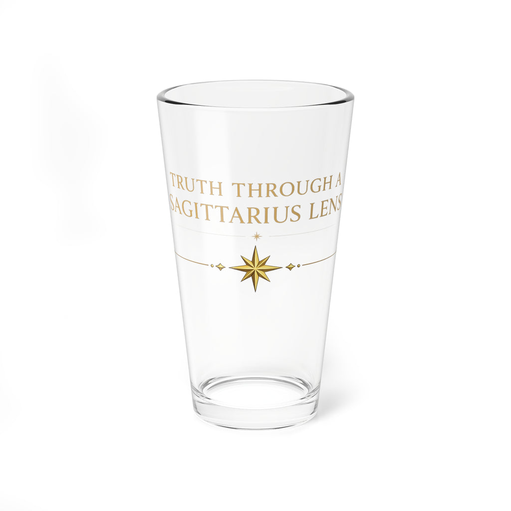 Sagittarius Mixing Glass 16oz — 'A Higher Truth Through a Sagittarius Lens' Zodiac Cocktail Pint