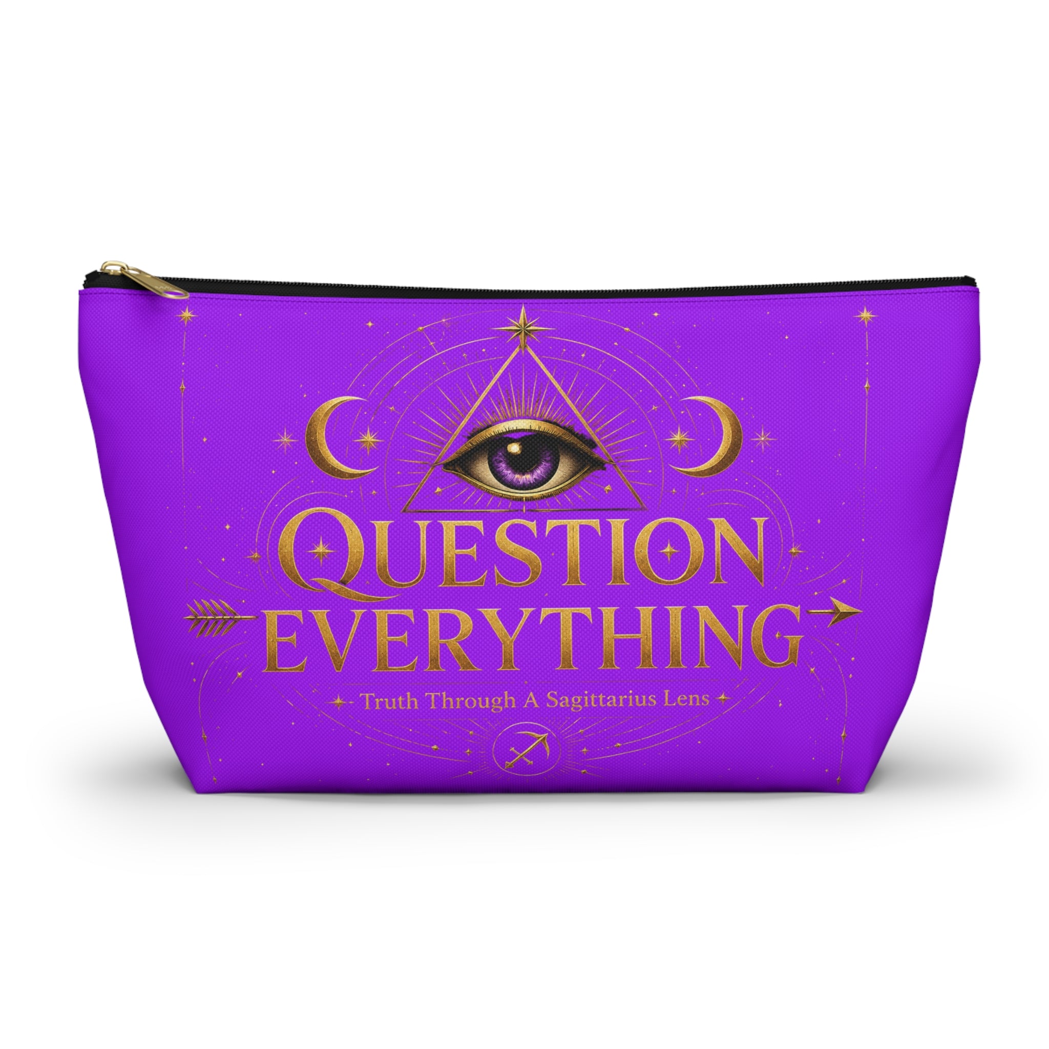 Accessory Pouch — "Question Everything" Mystical Eye Cosmetic Bag