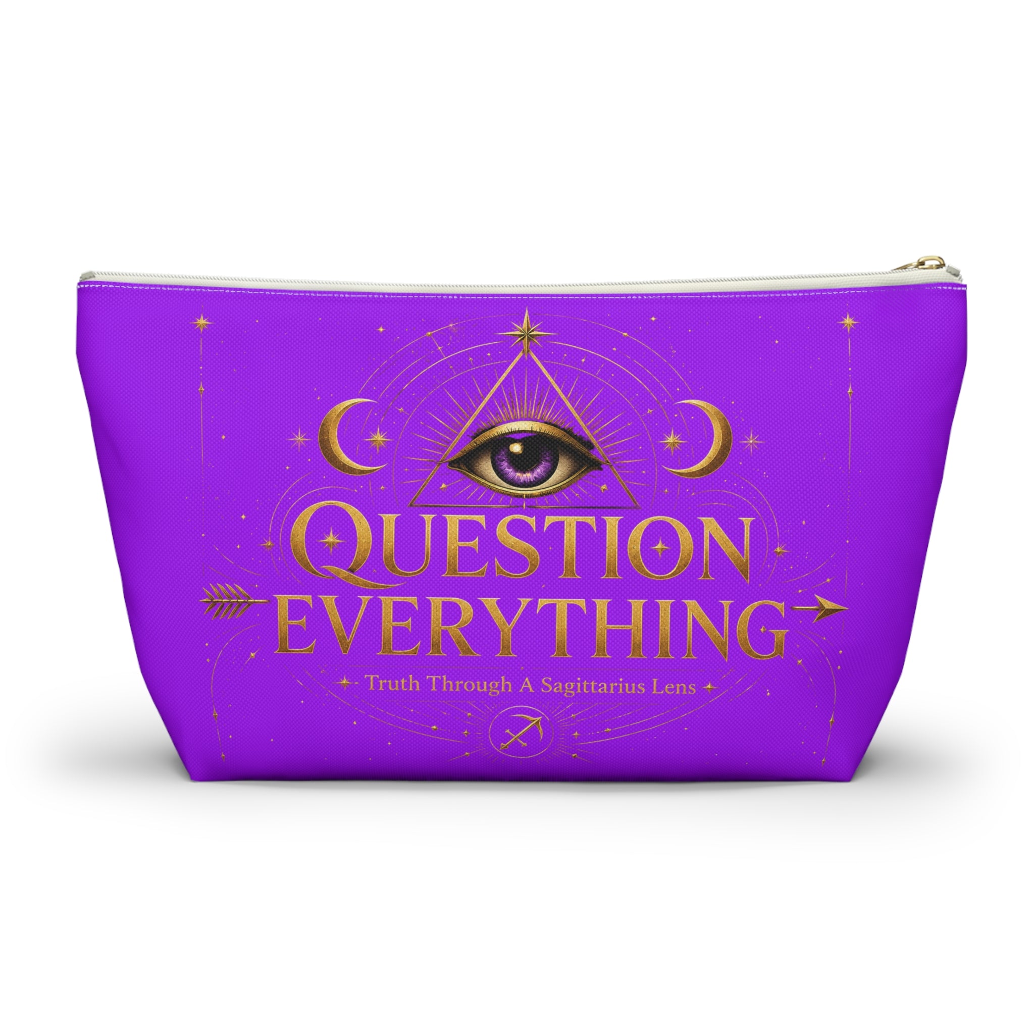 Accessory Pouch — "Question Everything" Mystical Eye Cosmetic Bag