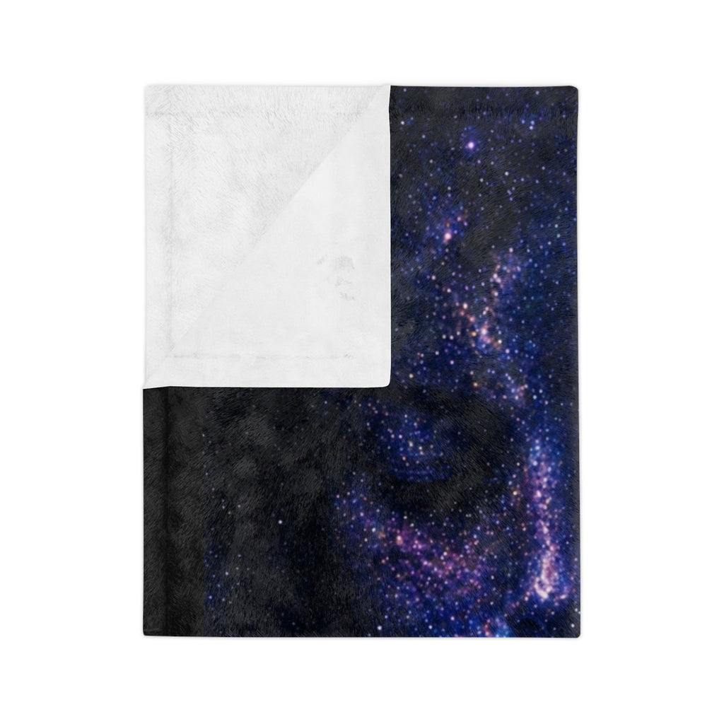 Galaxy Dreamscape Blanket — Cosmic Face Starry Night Velveteen Throw