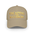 Escaping the Illusion Baseball Cap — Gold Text Low Profile Hat