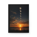 Sunset Moon Phases Hardcover Journal — "What if time was never lost... only rewritten?"