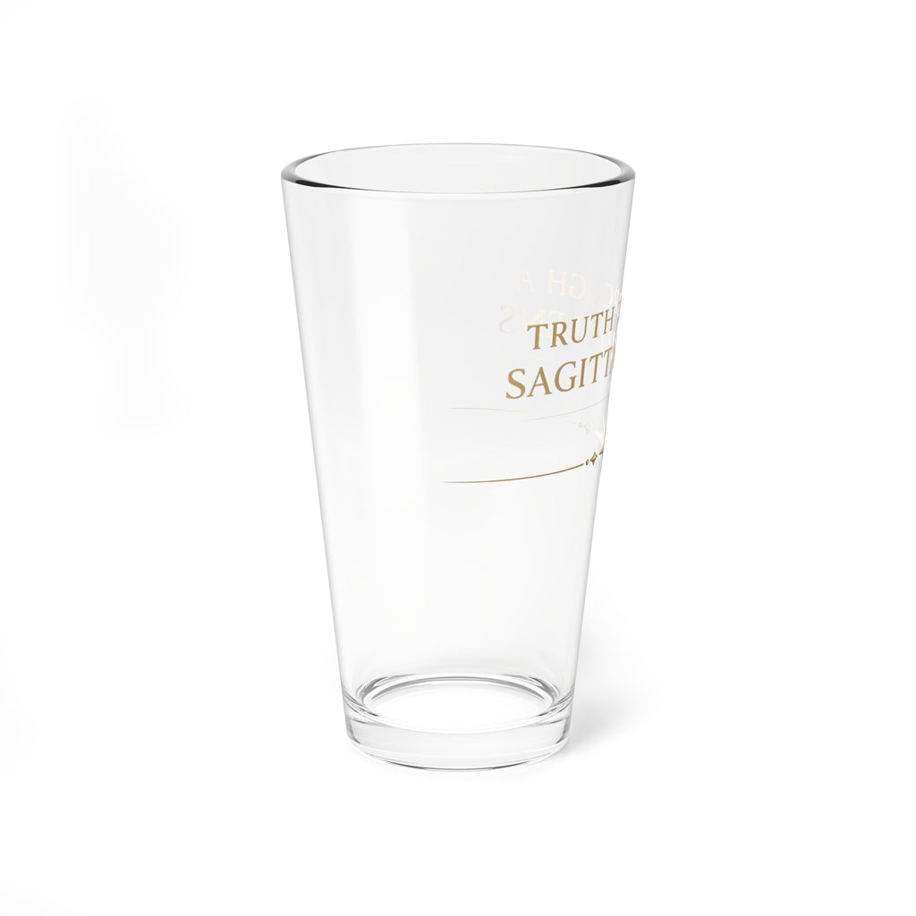 Sagittarius Mixing Glass 16oz — 'A Higher Truth Through a Sagittarius Lens' Zodiac Cocktail Pint