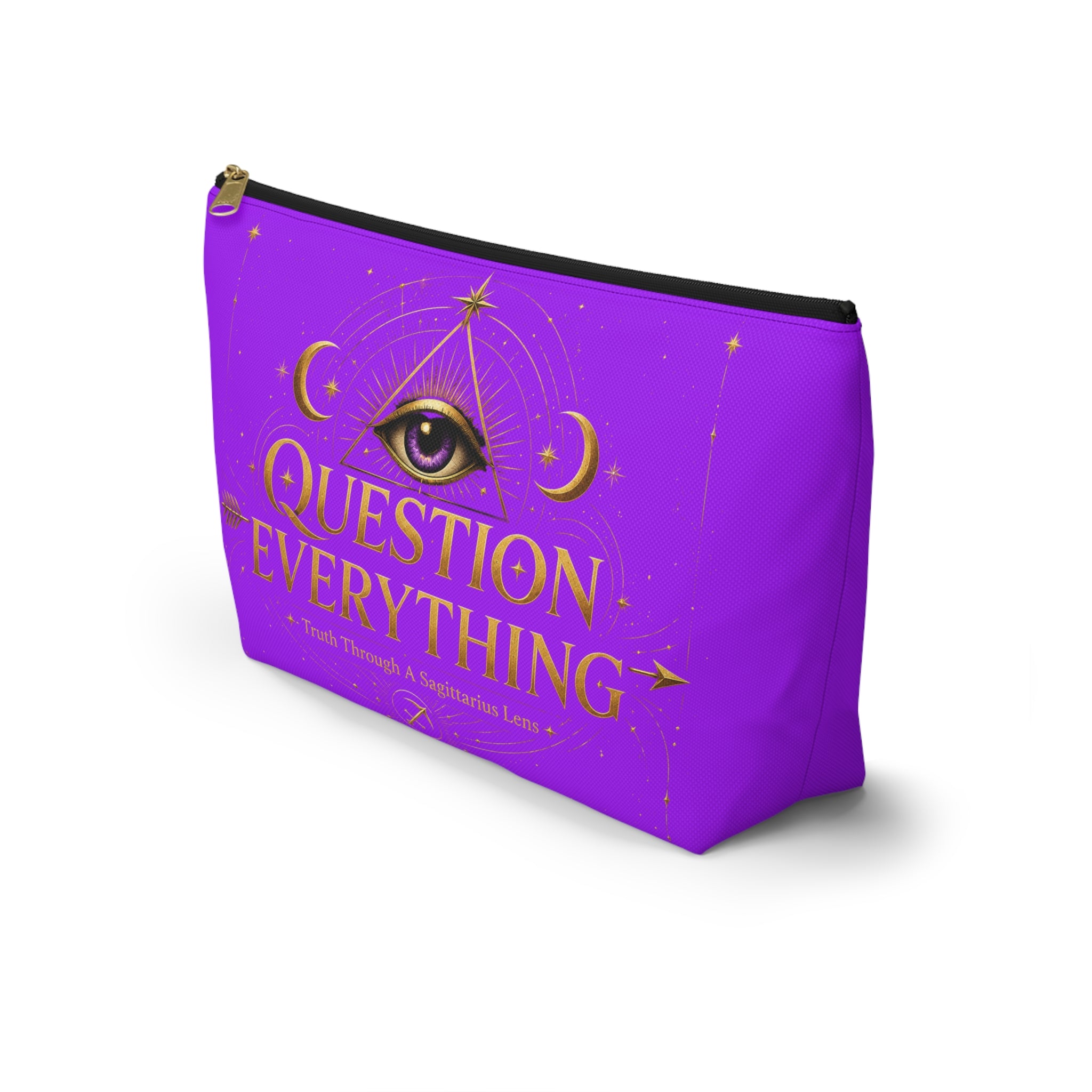 Accessory Pouch — "Question Everything" Mystical Eye Cosmetic Bag