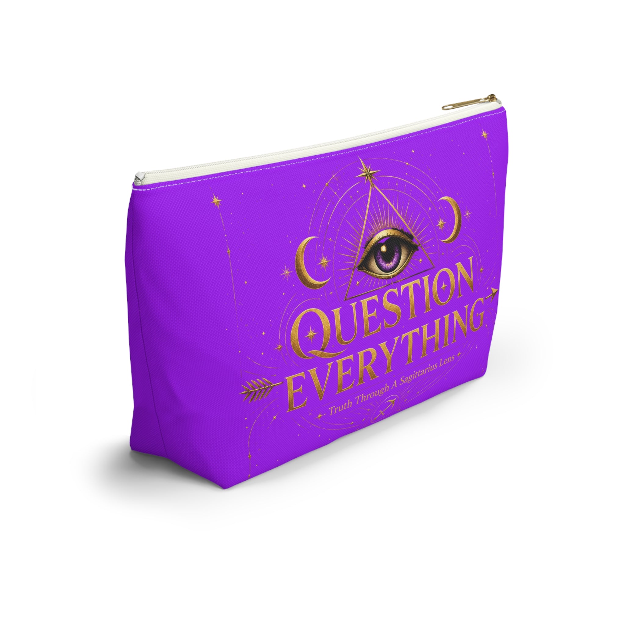 Accessory Pouch — "Question Everything" Mystical Eye Cosmetic Bag