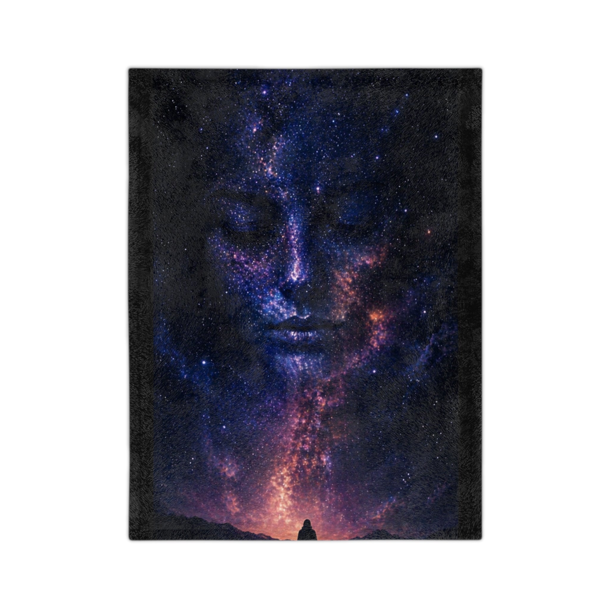 Galaxy Dreamscape Blanket — Cosmic Face Starry Night Velveteen Throw