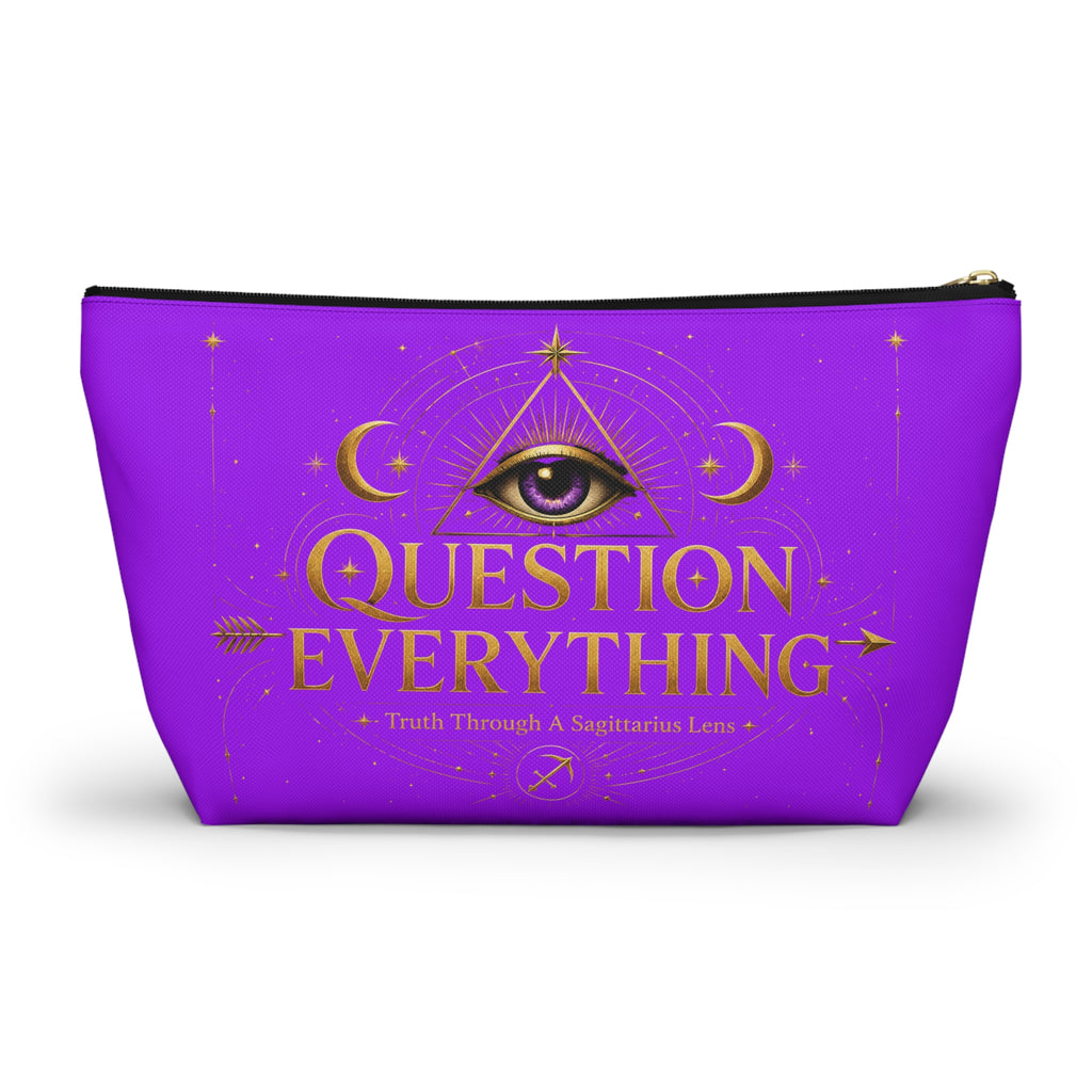 Accessory Pouch — "Question Everything" Mystical Eye Cosmetic Bag