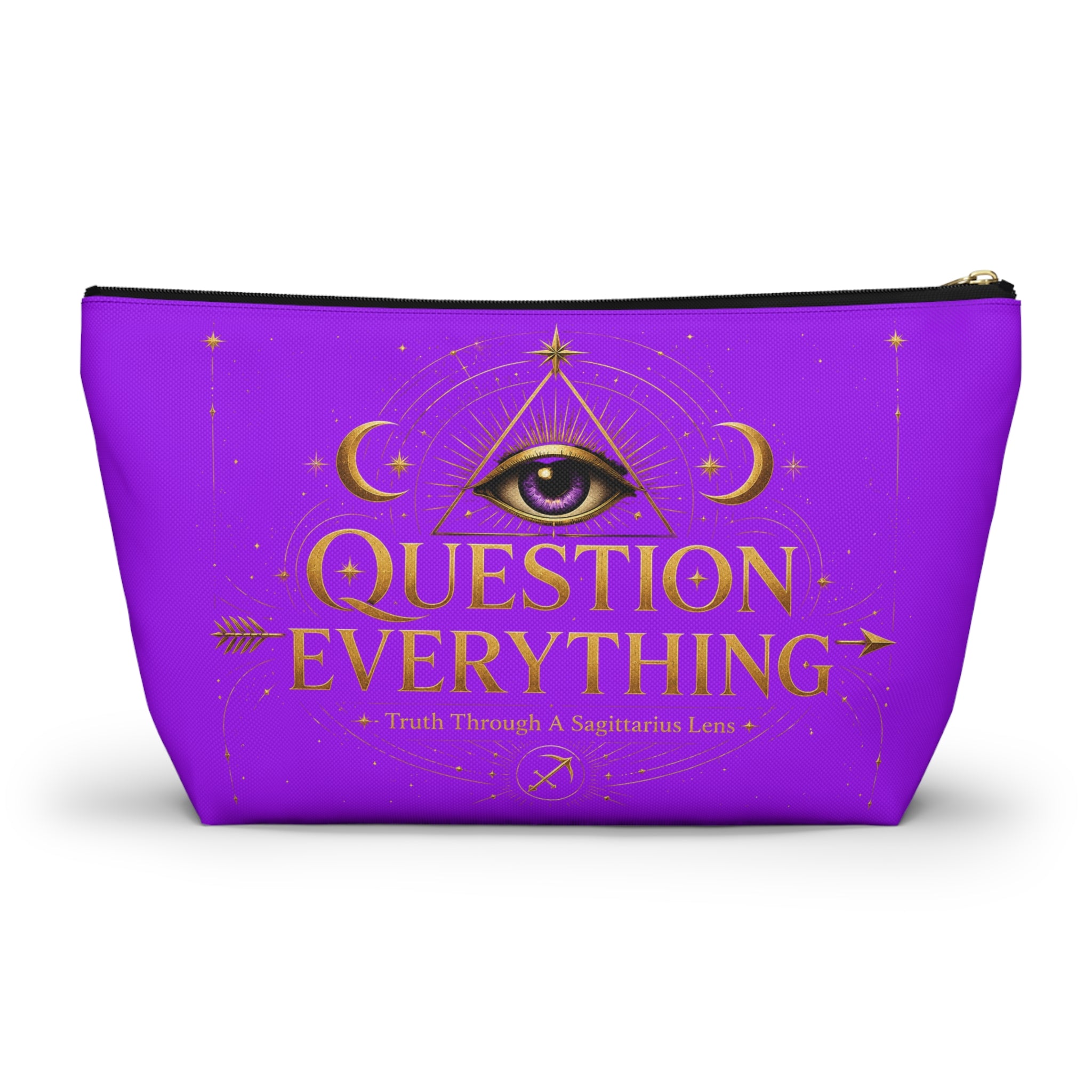 Accessory Pouch — "Question Everything" Mystical Eye Cosmetic Bag