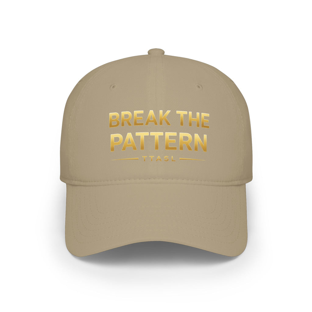 Break the Pattern Embroidered Cap — Motivational Low Profile Baseball Hat